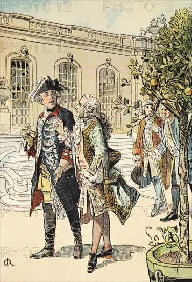 Frederick II the Great in Conversation with Voltaire