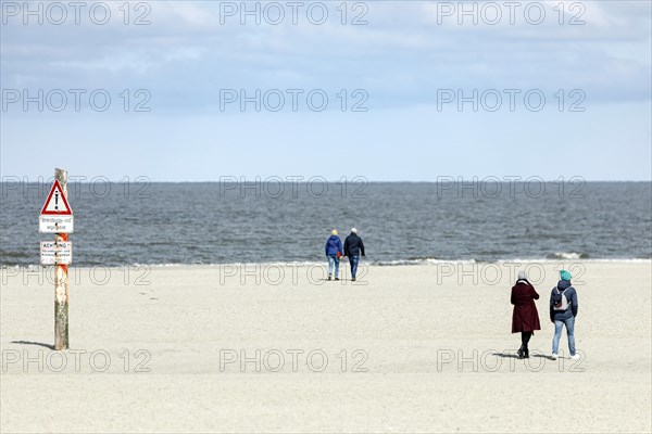 North Sea coast and sandy beach at low tide