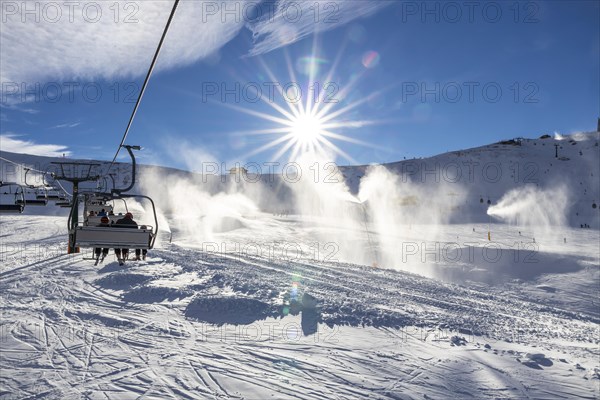 Ski slope in the ski area Val Gardena Dolomiti Superski South Tyrol