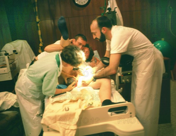 The birth of a child in hospital