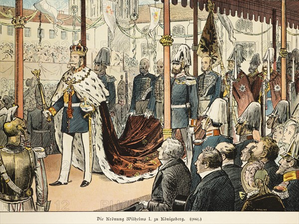 Coronation of Wilhelm I at Koenigsber 1861