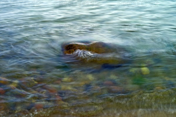 Stone under water