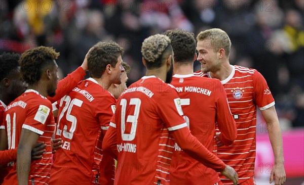 Goal celebration Thomas Mueller FC Bayern Muenchen FCB
