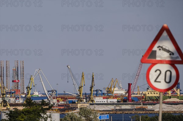 View of the harbour of Constanta. Constanta