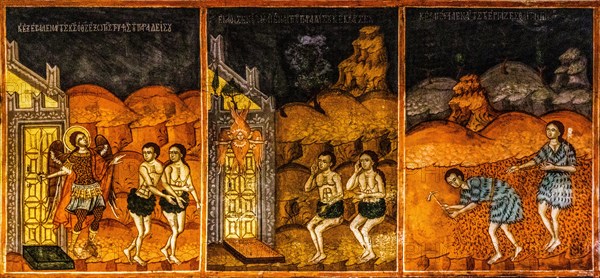 Expulsion of Adam and Eve from ParadisePanagia Church with valuable frescoes