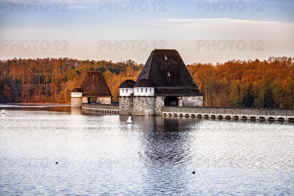 Dam with the wall towers