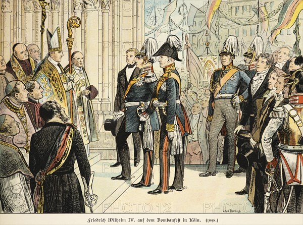 Frederick William IV at the Cathedral Festival in Cologne 1848