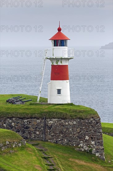 Skansin lighthouse at the historic fortress beside the port of Torshavn