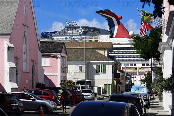 MSC cruise ship towers above the houses