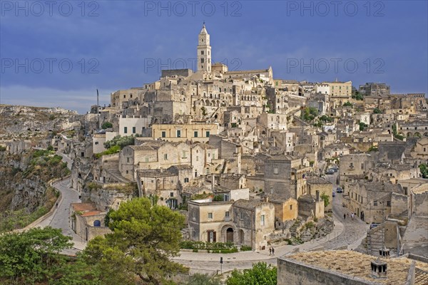 Sasso Barisano district at the Sassi di Matera complex of cave dwellings in the ancient town of Matera