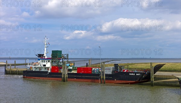 Supply ship Harle Gatt in the harbour of Harlesiel