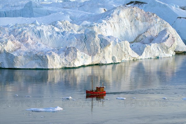 Fishing boat in the Kangia Icefjord