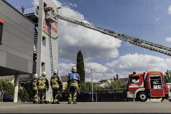 Exercise of the volunteer fire brigade