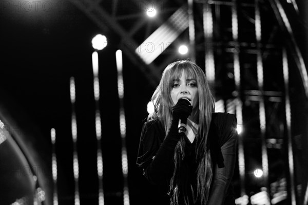 Singer Annalisa Scarrone live at Suzuki Stage 2023. Festival di Sanremo 2023