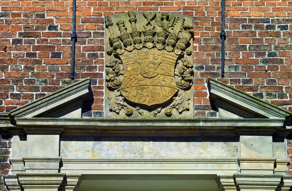 City coat of arms of Jever on the district court