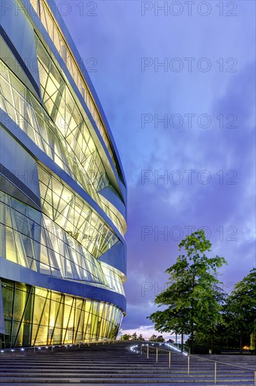 Mercedes-Benz Museum in the Evening