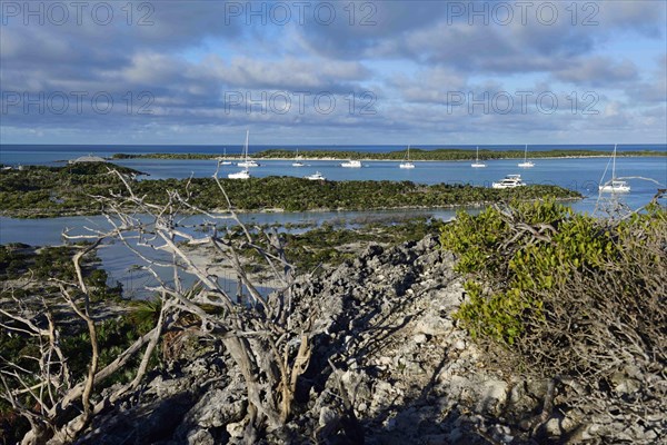 View from Boo Boo Hill of Warderick Wells