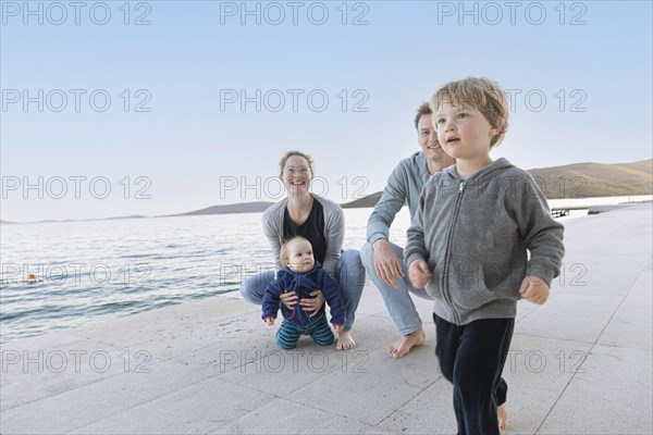 Family by the sea