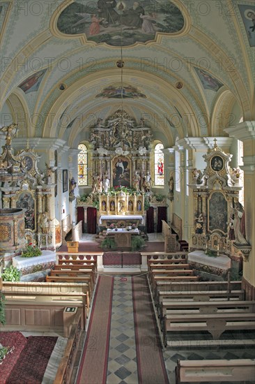 The Baroque pilgrimage church of Our Lady in Schnals is located in the village of the same name