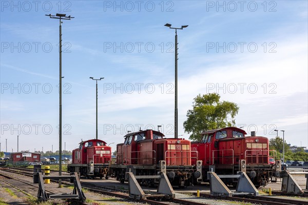 Class 294 shunting locomotives at the siding in Kaiserhafen