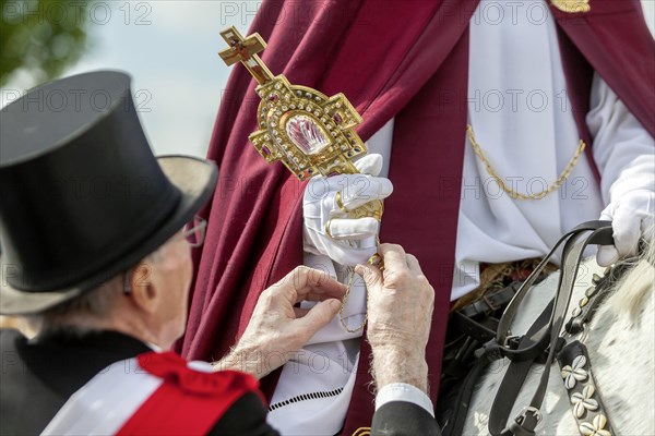 Traditional blood ride with 2200 riders and horses in honour of a blood relic