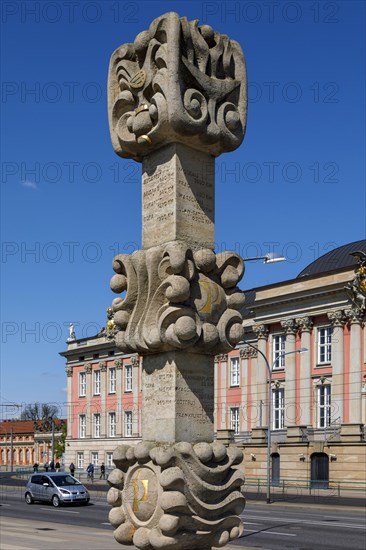 Post office column in the centre of Potsdam