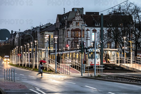 Luegplatz stop in Duesseldorf-Oberkassel