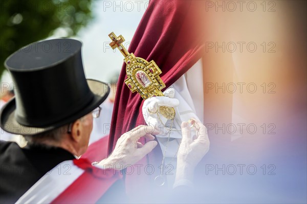 Traditional blood ride with 2200 riders and horses in honour of a blood relic