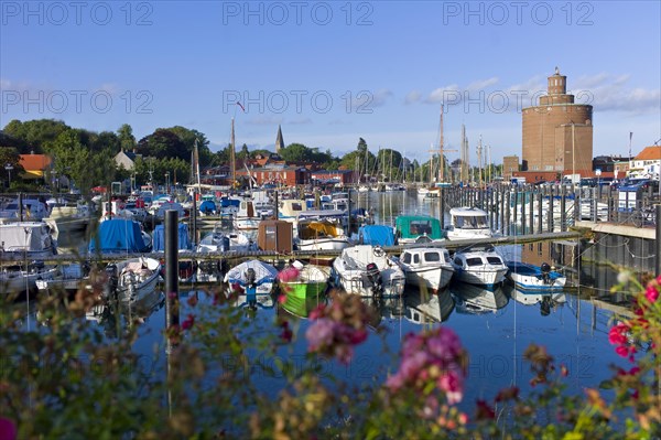 View of the harbour with the silo