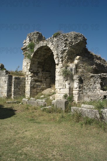 Bathhouse with archway