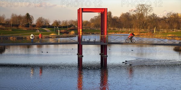 Bicycle bridge over the Niederfeldsee
