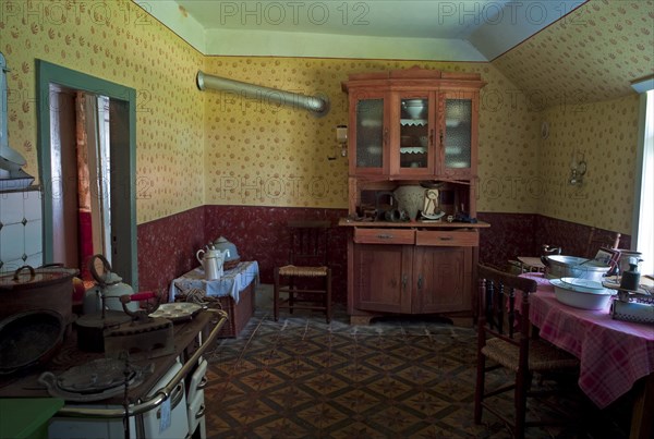 Kitchen-living room in a farmhouse