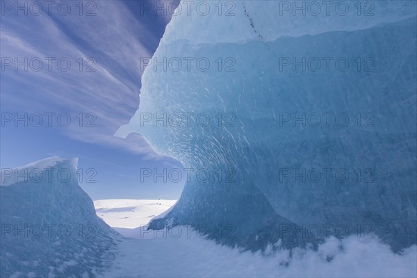 Ice formations in the Fjallsarlon Glacier Lagoon