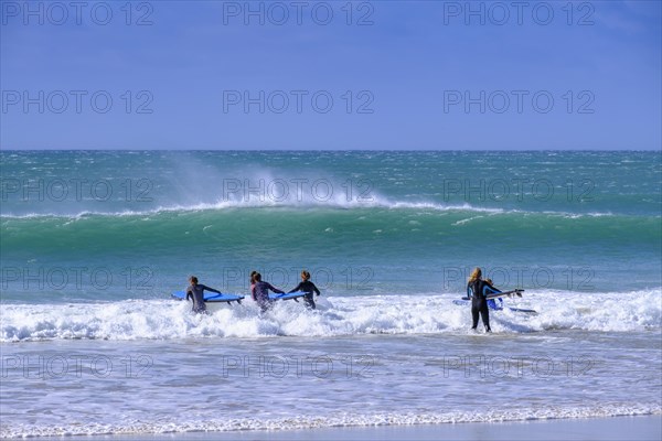 Surfers on the beach