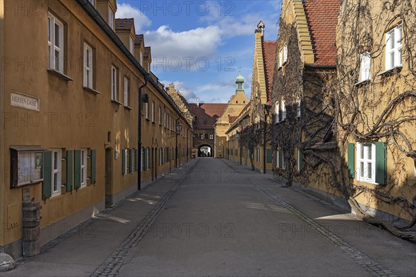 Residential buildings with St. Marks Church in the Jakob Fugger Settlement