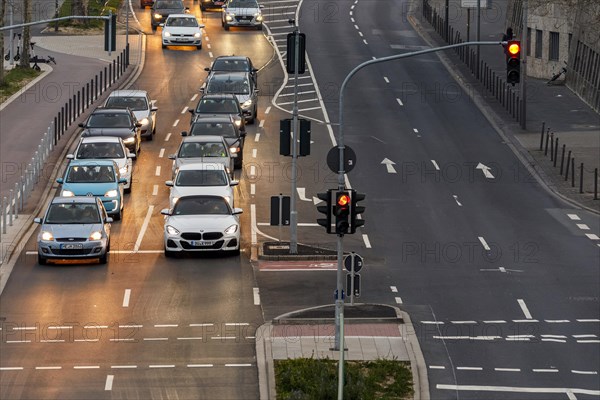 Rush hour in Duesseldorf city centre