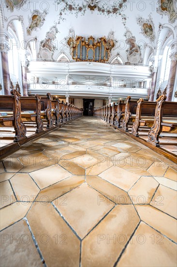 View of the organ of the Historic Parish Church of St. Andreas