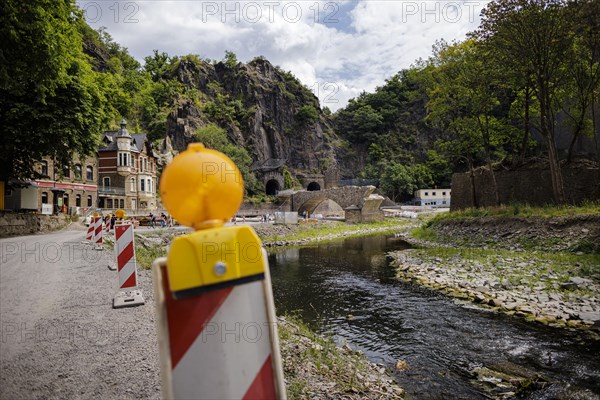 View of a bridge destroyed by the flood in Altenahr. Altenahr