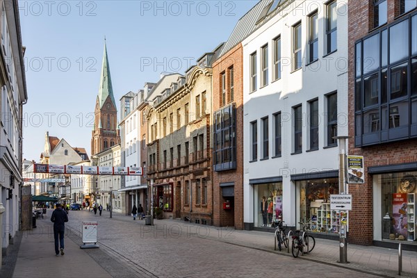 Schwerin Old Town with St. Marys and St. Johns Cathedrals