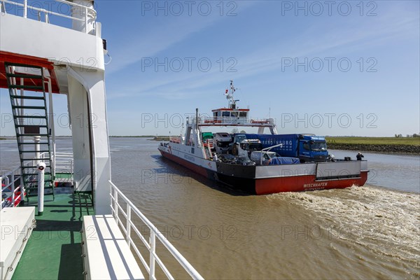 Elbe ferry between Glueckstadt and Wischhafen