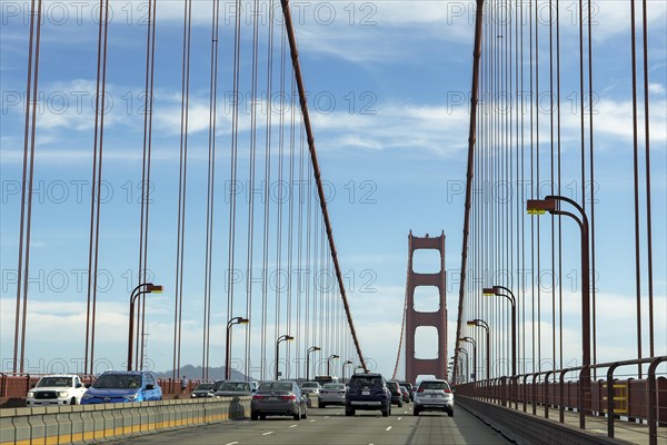 Traffic on the Golden Gate Bridge