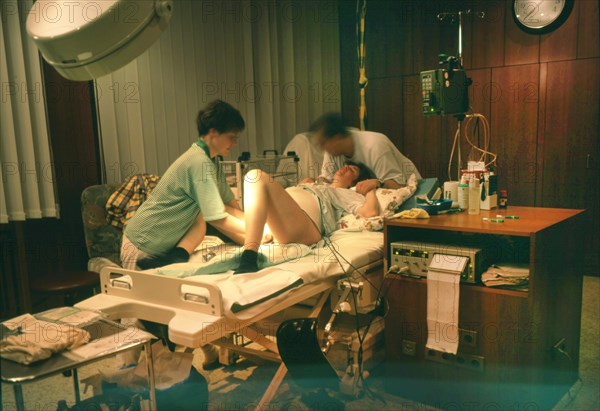 The birth of a child in hospital