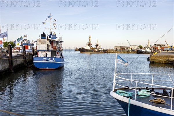 Cuxhaven seaport at the mouth of the Elbe into the North Sea