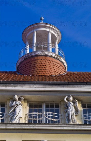 Figures and tower from the municipal theatre