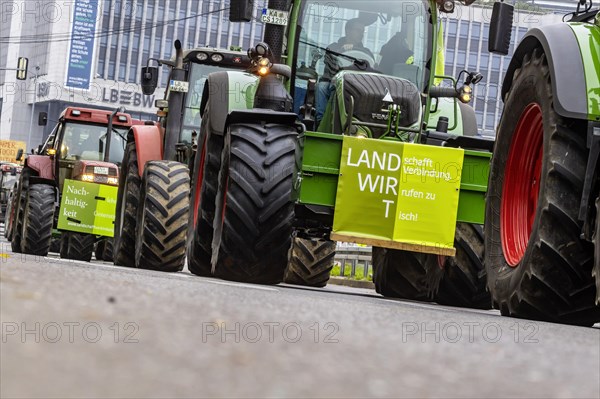 Farmers demonstrate against the agricultural policy of the federal government and the EU as well as against bad prices