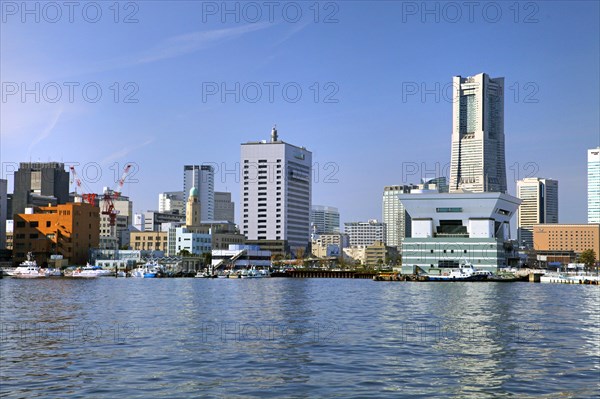 Yokohama Minato Mirai 21 view of Yokohama city Kanagawa Japan