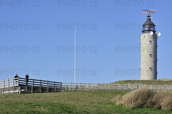 Lighthouse and walkers at Cap Gris Nez