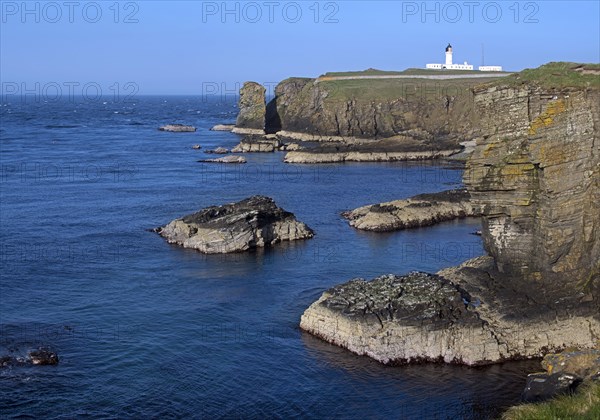 Noss Head Lighthouse near Wick in Caithness