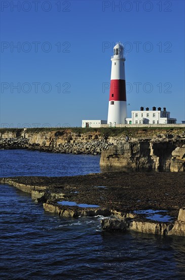 Portland Bill Lighthouse on the Isle of Portland along the Jurassic Coast