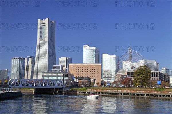 Yokohama Minato Mirai 21 view of Yokohama city Kanagawa Japan